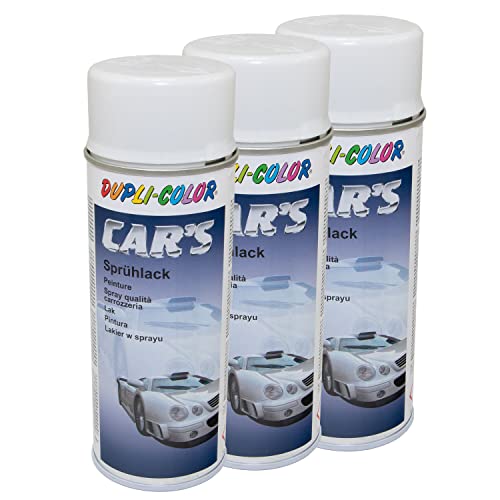 Lackspray Spraydose Sprühlack Cars Dupli Color 652233 weiss seidenmatt 3 X 400 ml