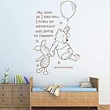 Wandaufkleber personalisierte Designaufkleber Rabatte Winnie the Pooh Kunst Mädchen Junge Junge Baby Zimmer Kindergarten Aufkleber 50x80cm
