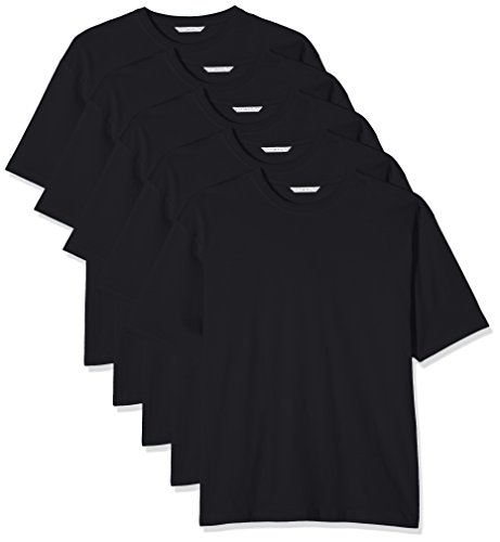 KUSTOM KIT Herren Hunky-T T-Shirt, Schwarz, 6XL (5er Pack)