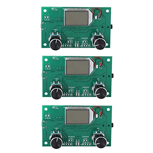 Aposous 3 x FM-Radio-Empfängermodul, 87–108 MHz, Frequenzmodulation, Stereo-Empfangsplatine mit LCD-Digitalanzeige, 3–5 V, DSP PLL