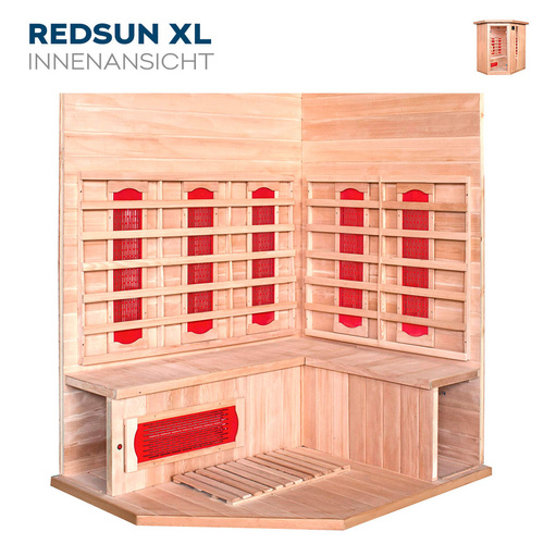 HOME DELUXE Infrarotkabine »Redsun XL«, für 3 Pers., Eckeinstieg, Keramikstrahler - beige 2