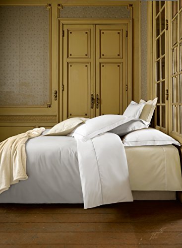 De Witte Lietaer Bumblebee Perkal Bettbezug + Kissenbezüge, Baumwolle, Baumwolle, weiß/silberfarben, 140 x 200 cm