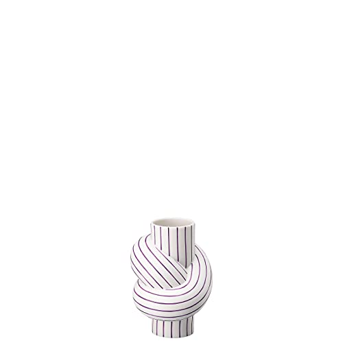 Rosenthal Node Stripes Plum Vase - Ø 8,4 cm - h 11,7 cm, Porzellan