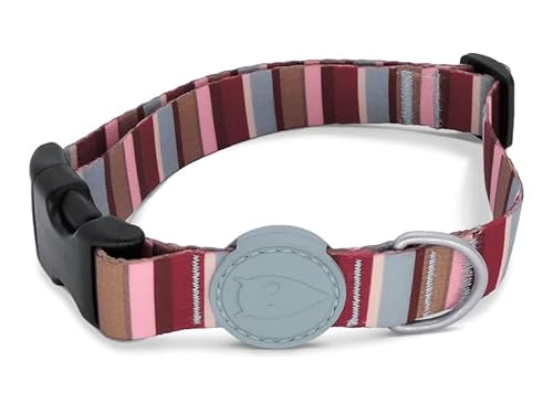 Morso Halsband voor Hond gerecycled Skyline Rood/Roze 30-42x1,5 cm
