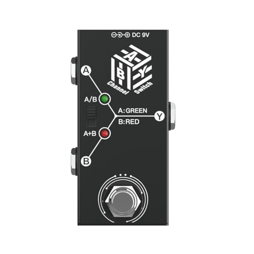 LINGLOUZAN Kanal E-Gitarre Pedal Instrument Zubehör Teile Universal ABY Line Selector Gitarreneffektor ABY Dual Channel Line Selection