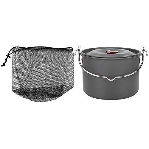 MAGT Camping Pot, Metall Outdoor Pot Kompakter Kochtopf Tragbarer Outdoor Kochtopf zum Wandern Rucksack Picknick