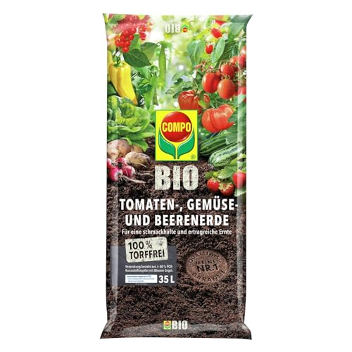 Compo Bio Tomaten-, Gemüse u. Beerenerde torffrei, 35 Liter