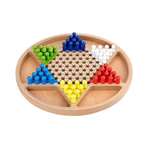 SunniMix Halma Spiel Set mit Holz Bord und Traditionellen Pegs Spiel für Erwachsene, Jungen und , Style1