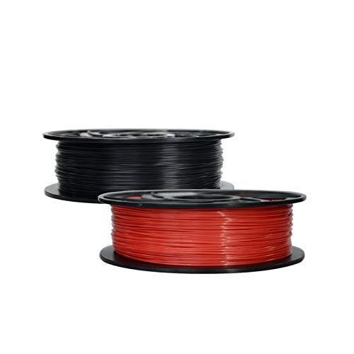 3D-Druck-Filament, 1,75 mm, 1 kg Spule, PLA, Verbrauchsmaterialien, Rot und Schwarz, zwei Platten