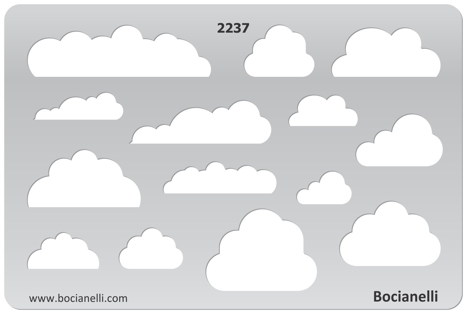 15cm x 10cm Zeichenschablone aus Transparentem Kunststoff für Grafik Design Kunst Handwerk Technisches Zeichnen Schmuckherstellung Schmuck Machen - Wolke Wolken Himmel Symbole