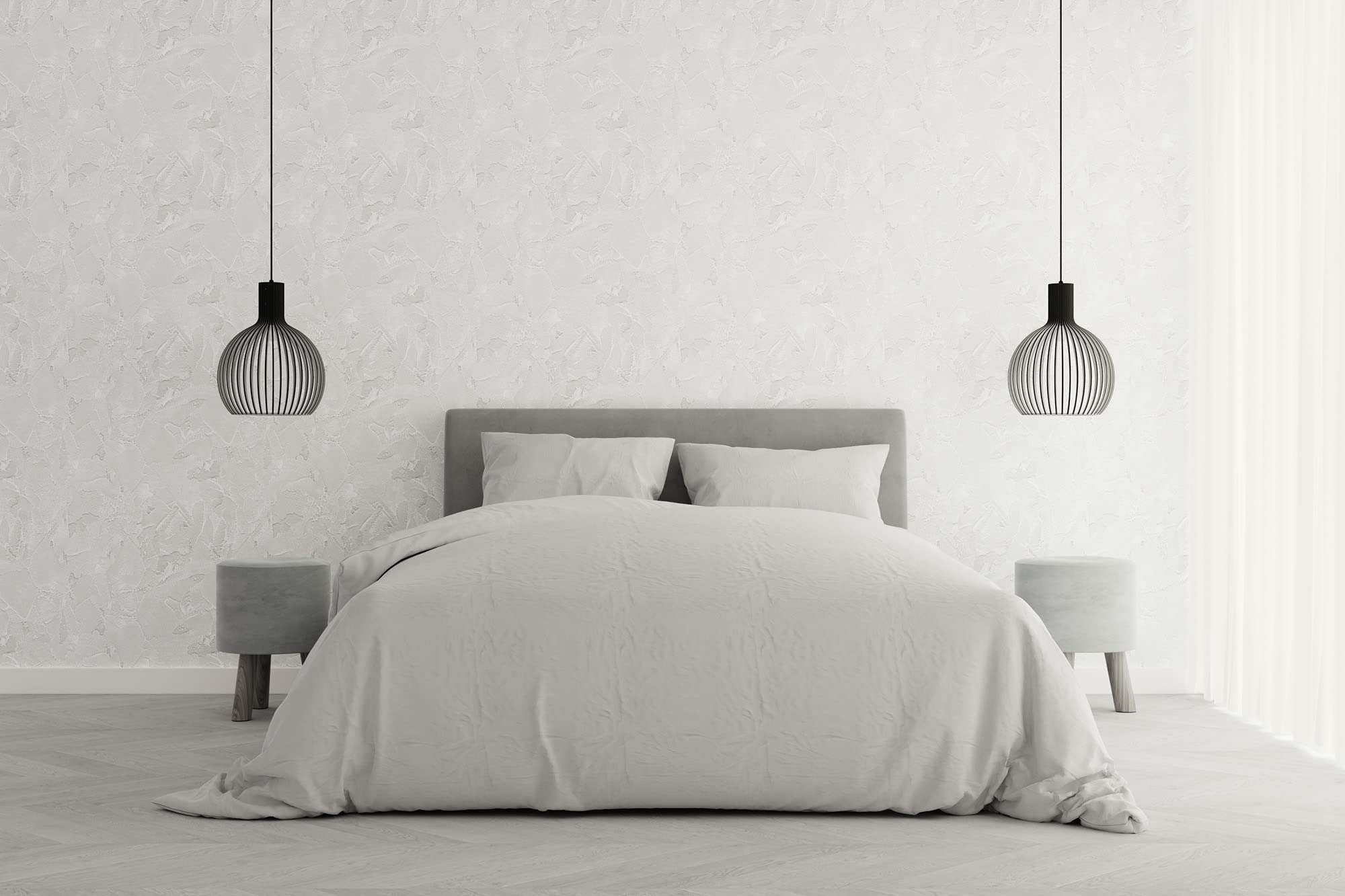 Italian Bed Linen Elegant Bettbezug, Weiß, Doppelte