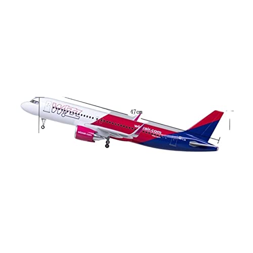 QCHIAN Maßstabsgetreue Flugzeugmodelle 1:80 Ungarisches Wizz Air Flugzeugmodell Passenger A320neo Civil Aviation Flugzeugszeneneinstellung