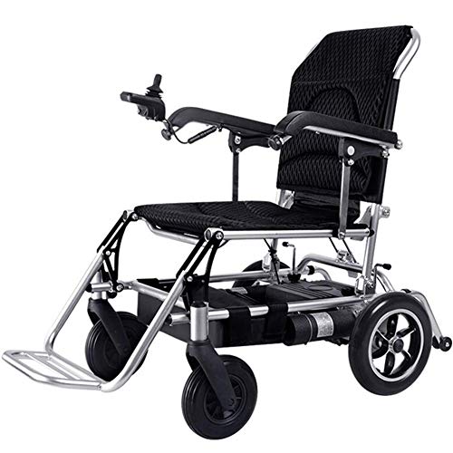GAXQFEI Elektro-Rollstuhl Multifunktionale Faltbare Elektro-Rollstuhl Classic Car, Licht 21Kg, tragen kann 100 kg, Sitzbreite 42cm