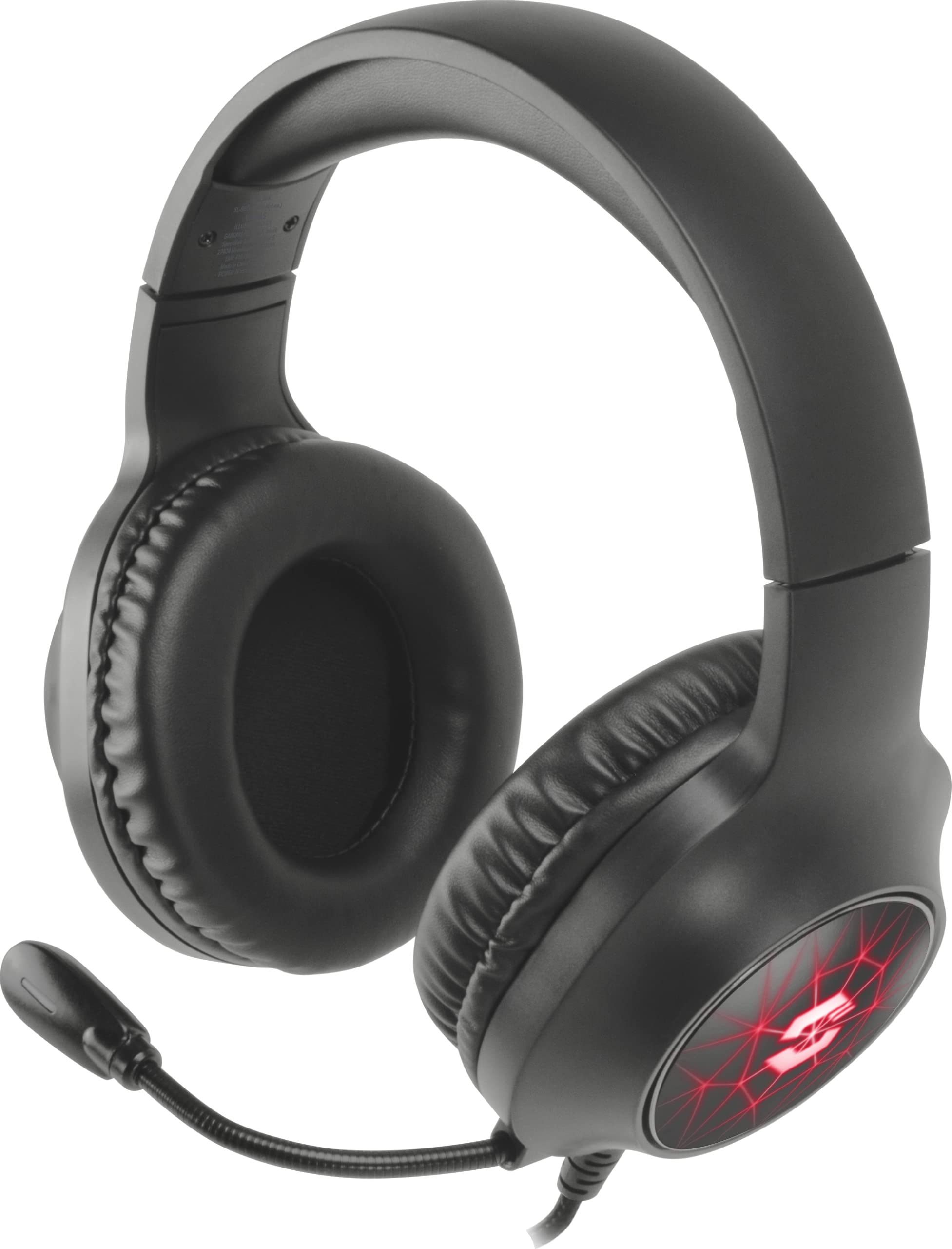 Speedlink VIRTAS kabelgebundenes 7.1 Gaming Headset mit Mikrofon – konfigurierbarer 7.1-Surround-Sound, USB-Anschluss, farbige RGB LED-Beleuchtung, Lautstärkeregelung via Kabelfernbedienung, schwarz