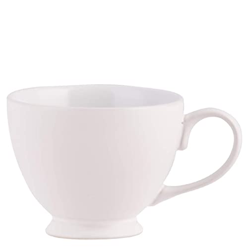 Plint Set of 6 Stoneware Tea Mugs, White Coffee Cups , Stoneware Coffee Mugs, Tea Mugs, Porcelain Coffee Mug, Cappuccino Cups 350 ml