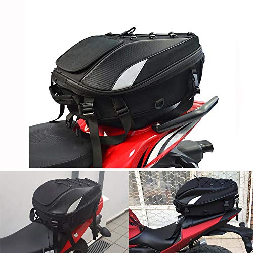 Hecktasche Motorrad/Motorrad-Sitztasche - doppelter Einsatz Motorrad Rucksack Wasserdicht Gepäck Taschen Motorrad Helm Tasche Aufbewahrungstaschen