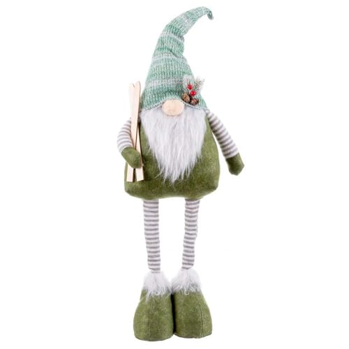 82 cm lange ausziehbare Weihnachtself-Puppe aus grünem Stoff