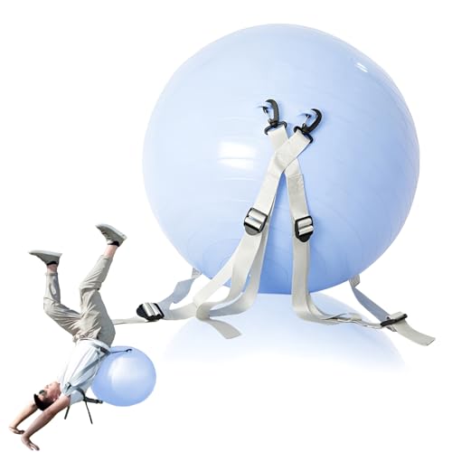 SAMIQU Somersault-Hilfsball, Gymnastikball für Flip-Backflips, Yoga, Pilates, Fitness-Übungen, geeignet für Kinder und Erwachsene, Indoor-Outdoor-Workouts (blau)