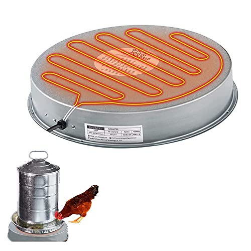 Cakunmik 30w Chicken Water Heater Base Heated Base for Poultry Drinker, 120V Automatic Metal Heating Base, Farm Poultry Pet Water Heater 1PCS
