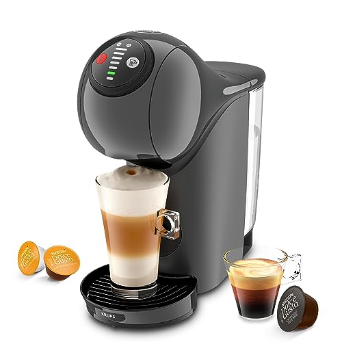 Krups KP243B Nescafé Dolce Gusto Genio S Kaffeekapselmaschine | 15 Bar | ultra-kompakt | Hochdruck | über 30 Kaffeekreationen | wählbare Getränkegröße | Auto-Abschaltung | Anthrazit