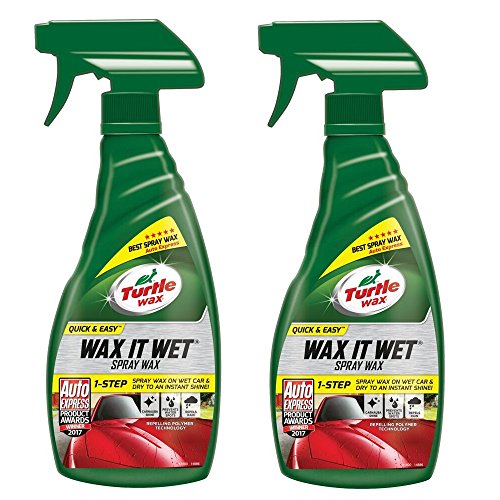 Turtle Wax 51800#2Pack Wax it Wet Auto Spray Wachs Reinigungsschutz Und Sofortiger Glanz 2 x 500ml