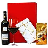 Geschenkset Mailand Geschenkkorb mit italienischem Wein und Lindt Pralinen