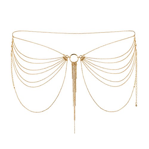 Bijoux Indiscrets Magnifique - Hüftkette/Brustkette als edler Körperschmuck, gold