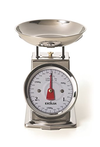 Excèlsa Vintage Silber Küchenwaage, 3 kg/10g