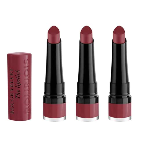 3 x Bourjois Paris Rouge Velvet Lipstick 2.4g - 40 Nude Lounge