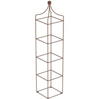 ELEO Rankobelisk „Catania“ I runder Obelisk aus Schmiedeeisen I in 2 verschiedenen Größen I dekorativer & praktischer Rankobelisk aus Metall (groß, unbeschichtet)