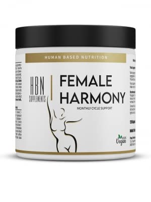 HBN - Female Harmony - 120 Kapseln I PMS I Mönchspfeffer Extrakt I Zitronenmelisse I Safran Extrakt I Vitamine I Mineralien I vegan I hormonfrei