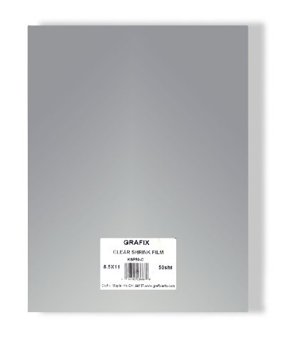 Grafix KSF50-C 8-1/2-Inch by 11-Inch Shrink Film, Clear, 50-Pack