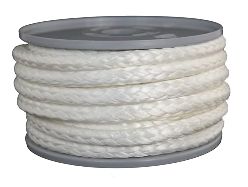 Dyneema Seil Flechtleine Dyneemaseil Farbe weiß Durchmesser 8mm - 5.300 daN - Länge: 10 Meter