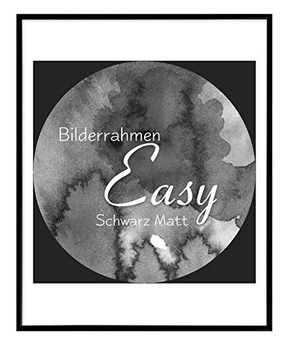 BIRAPA Kunststoff -Bilderrahmen Easy Din A2 in Schwarz Matt mit Kunstglas