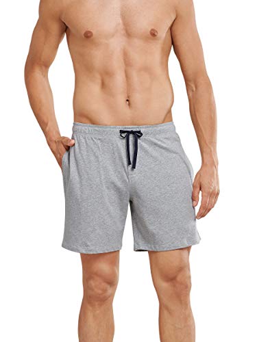 Schiesser Herren Mix & Relax Long Boxer Schlafanzughose, Grau (Grau-Mel. 202), X-Large (Herstellergröße: 054)