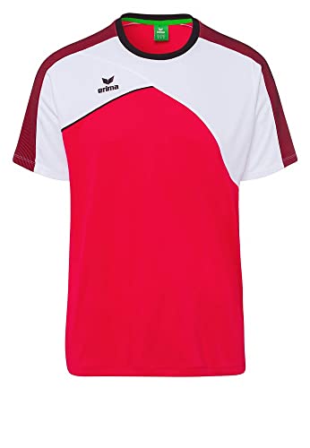 Erima Herren Premium One 2.0 T-Shirt, weiß/Curacao/Schwarz, M