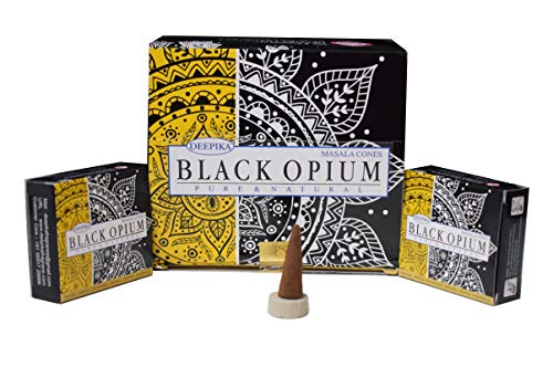 ABN Fashion Deepika Räucherkegel Black Opium Temple 12 Stück