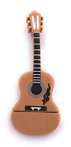 H-Customs Gitarre Beige Holz Farben USB Stick 64 GB USB 3.0