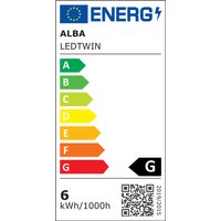 ALBA LED-Tischleuchte , LEDTWIN, , kabellos, mit Akku, weiß