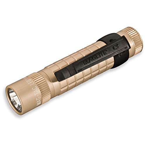 Mag-Lite Mag-Tac LED-Taschenlampe im Tactical-Design, Plain Bezel, 310 Lumen, 13.2 cm mit 3 Modi, sand SG2LRH6