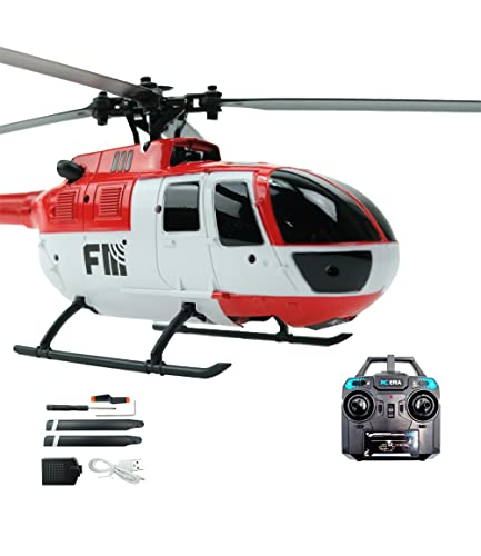efaso FM 105 BO 105 Single Helikopter Flybarless 6G 4-Kanal RTF 2,4GHz rot