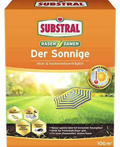 Substral Rasensamen Der Sonnige Saatgut 2,25 kg für ca.100 m² + Gratiszugabe 20g Kressesamen Sprint