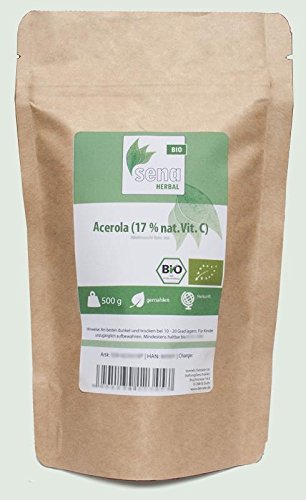 SENA-Herbal Bio - gemahlenes Acerola (17 % nat.Vit. C)- (500g)