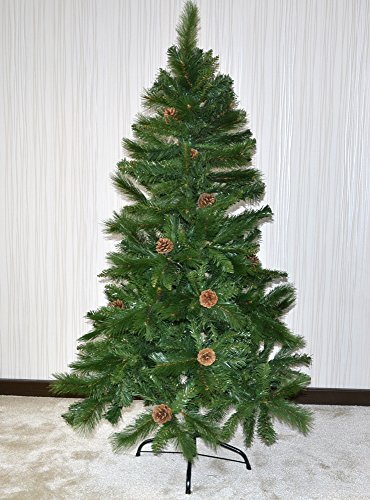 180 cm künstlicher Weihnachtsbaum (3 in 1) mit Tannenzapfen / Tannenbaum Kunstbaum Christbaum Baum Weihnachten Xmas