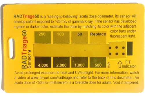Rad Triage 50 Personal Radiation Detector for Wallet or Pocket by Safecastle