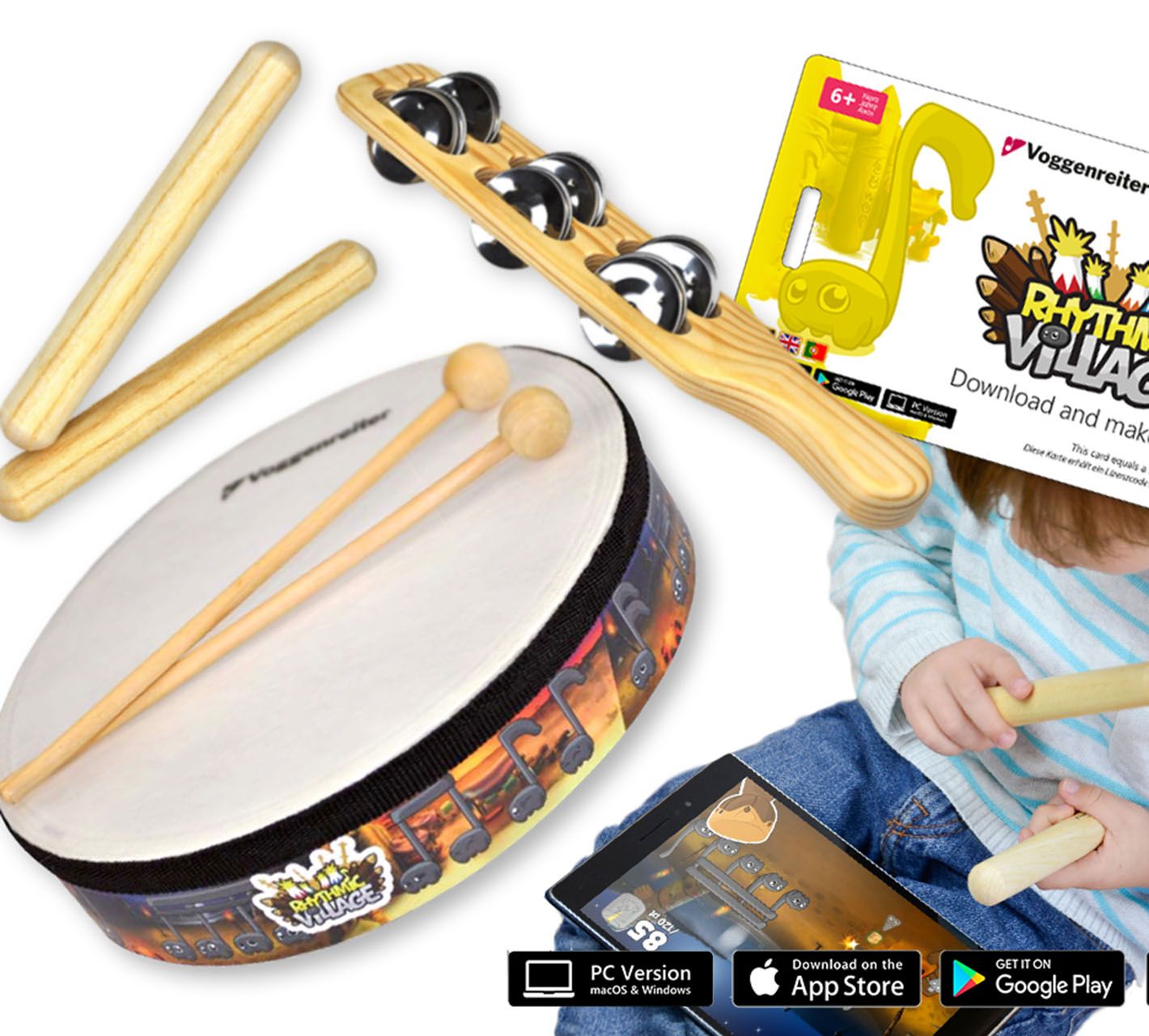 Percussion-Instrumente inkl. 1 App 3