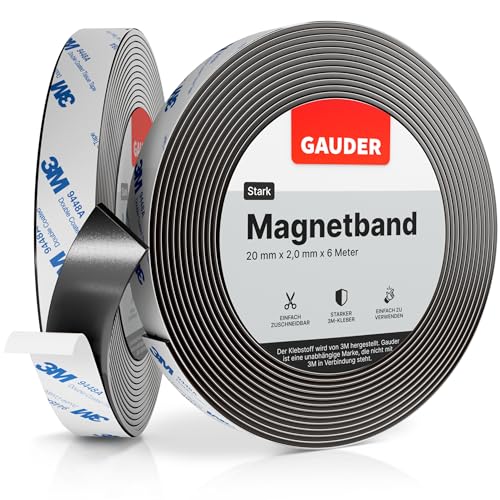 GAUDER Magnetband stark selbstklebend I Magnetstreifen I Magnetklebeband