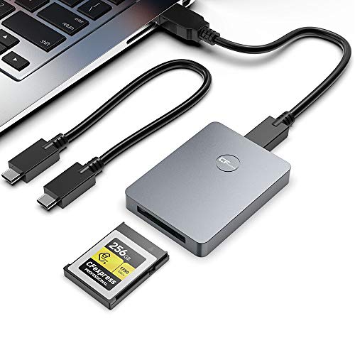 CFexpress Kartenleser, USB C auf USB C/USB A CFexpress Speicherkartenleser mit USB 3.1 Gen2 10 Gpbs Übertragungsgeschwindigkeit, kompatibel mit Windows/Mac/Linux/Android