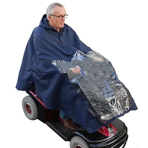 Universal Wasserdichter Regenponcho für Mobilitäts-Rollstuhlumhang Regenmantel Rollstuhl Regenschutz Großer Winddicht Regenschutz Scooter Cape