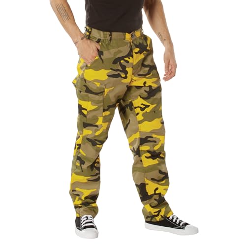 Rothco Herren Jeans (Gerades Bein) Taktische BDU-Hose mit digitaler Tarnung, Stinger Yellow Camo, Medium